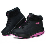 Warm Fur Lining Rocker Sole Platform Boots Women Casual Shoes - Presidential Brand (R)