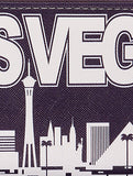 LAS VEGAS PRINT VINYL CLUTCH WALLET - Presidential Brand (R)
