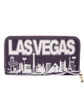 LAS VEGAS PRINT VINYL CLUTCH WALLET - Presidential Brand (R)