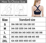 Sports Bras for Women Padded High Impact Seamless Criss Cross Back Workout Tops Gym Activewear Bra