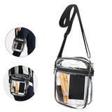 Clear Crossbody Bag, Stadium Approved Shoulder Bag with Adjustable Strap, Transparent Tote Bag