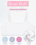 Girls Training Bras - 5 Pack Soft Stretch Cotton Bra, Cami Style Girls Underwear with Adjustable Straps (7-14)