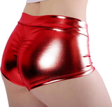 Women'S Shiny Metallic Rave Booty Shorts Hot Pants Dance Bottom