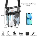 Clear Crossbody Bag, Stadium Approved Shoulder Bag with Adjustable Strap, Transparent Tote Bag
