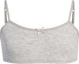 Girls Training Bras - 5 Pack Soft Stretch Cotton Bra, Cami Style Girls Underwear with Adjustable Straps (7-14)