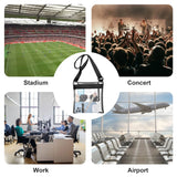Stadium Approved Clear Bag, Waterproof Clear Crossbody Bag with Adjustable Strap for Concerts