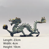 Antique Bronze Dragon Catch Beads Classical Artwork Qinglong Copper Dragon