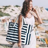 Beach Bags for Women, Beach Tote Bag Waterproof Sandproof Swim Pool Bag Large Capacity Beach Bag with Wet Pocket