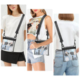 Stadium Approved Clear Bag, Waterproof Clear Crossbody Bag with Adjustable Strap for Concerts