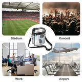 Clear Crossbody Bag, Stadium Approved Shoulder Bag with Adjustable Strap, Transparent Tote Bag