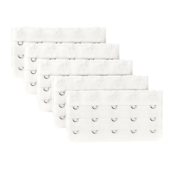 5Pcs Ladies Underwear Bra Extension Buckle Bra Extender 5 Hook White