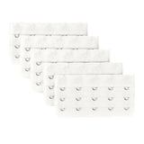 5Pcs Ladies Underwear Bra Extension Buckle Bra Extender 5 Hook White
