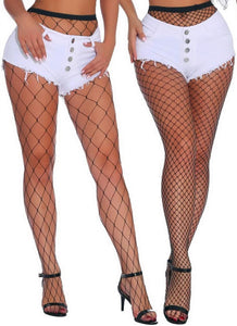 Women'S Fishnets Tights High Waist Stockings Party Thigh High Pantyhose