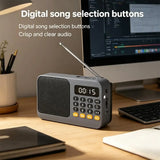 Portable FM Radio Portable Bluetooth Speaker with LED Light support Recording TF Card USB Play Wireless Speaker Radio FM Receive