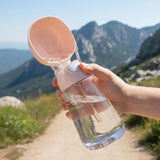 Pet Water Bottle Outdoors 480ml Portable Dog Water Feeder One Hand Operation for Hiking and Daily Walk