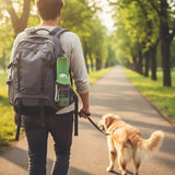 Pet  2-in-1 Dog Water Bottle & Food Container: Foldable Bowl, Leak-Proof & Portable.Essential Durable Travel Gear for Dog Cat