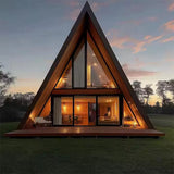 Portable Outdoor Triangular Cabin, Mobile Prefab Wooden House for Garden Camping Glamping Customized
