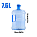 5L/7.5L Thickened PET Water Bottle with Handle Water Canteen for Picnic Outdoor Hiking Camping Multifunctional Pure Water Jug