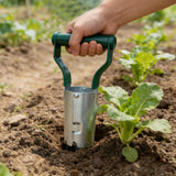 2 In 1 Portable Seedling Transplanter Hand Held Coated Dibber Widger Garden Tool Planting Weeding Soil Loosening Bulb