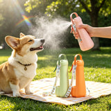 3 In 1 Pet Water Bottle Portable Leakproof Dogs Water Dispenser Spray Cooling Food Storage Feeder Bowl Cats Outdoor Travel Cup