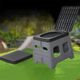 Portable Camping Toilet with Lid Portable Folding Toilet Multifunctional Foldable Outdoor Camp Toilet for Adults