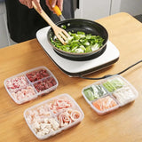Grids Portable For Fruit Ginger Garlic Kitchen Accessories Compartment Sealed Crisper Meat Container Storage Box Vegetable Case