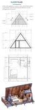 Portable Outdoor Triangular Cabin, Mobile Prefab Wooden House for Garden Camping Glamping Customized