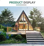 Portable Outdoor Triangular Cabin, Mobile Prefab Wooden House for Garden Camping Glamping Customized