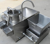 Portable Grain Rinsing Machine With Rolling Base Flexible Movement For Rural Processing Stalls Farms And Temporary Working Areas