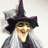 Halloween Decorations Props Life Size Animatronic Witch Sound Activated Screaming Glowing Eyes for Haunted House Party Supplies