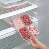 Grids Portable For Fruit Ginger Garlic Kitchen Accessories Compartment Sealed Crisper Meat Container Storage Box Vegetable Case