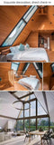 Portable Outdoor Triangular Cabin, Mobile Prefab Wooden House for Garden Camping Glamping Customized