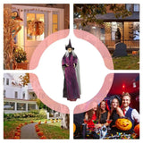 Halloween Decorations Props Life Size Animatronic Witch Sound Activated Screaming Glowing Eyes for Haunted House Party Supplies