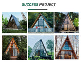 Portable Outdoor Triangular Cabin, Mobile Prefab Wooden House for Garden Camping Glamping Customized