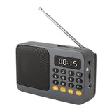 Portable FM Radio Portable Bluetooth Speaker with LED Light support Recording TF Card USB Play Wireless Speaker Radio FM Receive