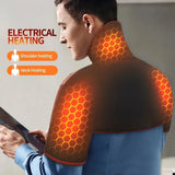 Shoulder Neck Heating Massage Shawl Cervical Wrap 3 Temperature Levels Thermal Compress Electric Heating Pad Winter Body Warmer