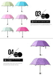 Portable Creative Water Flowering  Umbrella Manual  Black Coating UV Protection Sun Rain Dual Use Folding Parasol