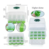 Greenhouse Seed Starter Tray Seedling Box with Adjustable Ventilator Cover  Plant Germination Transplant 12-Cell TPE Nursery Pot
