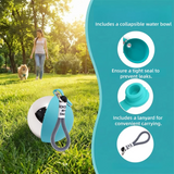 Portable Pet Water Bottle,Leak-Proof Travel Water Dispenser with Bowl , Outdoor Walking and Travel Drinking and Feeding Containe