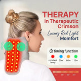 660-850nm Electric Red Light Heated Neck Belt Infrared Neck Care Pain Relief Muscle Relaxation 3 Gear Vibration Massage Brace
