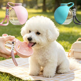 Portable Foldable Pet Water Bottle with Lanyard Leak-proof Plastic Dog Cat Drinking Cup Compact Outdoor Travel Walking Pet Water