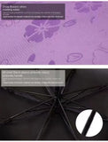 Portable Creative Water Flowering  Umbrella Manual  Black Coating UV Protection Sun Rain Dual Use Folding Parasol