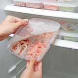Grids Portable For Fruit Ginger Garlic Kitchen Accessories Compartment Sealed Crisper Meat Container Storage Box Vegetable Case