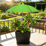 Portable Water Resistant Plant Umbrella, Outdoor Rain Sun Cover for Potted Plants, Garden Protection Canopy for Patio Balcony