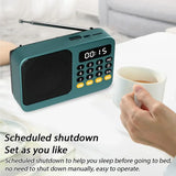 Portable FM Radio Portable Bluetooth Speaker with LED Light support Recording TF Card USB Play Wireless Speaker Radio FM Receive
