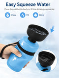 Portable Dog Water Bottle 500ML Collapsible Pet Travel Drinking Cup Squeeze Water Feeder Bowl for Dogs Cats