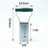 2 In 1 Portable Seedling Transplanter Hand Held Coated Dibber Widger Garden Tool Planting Weeding Soil Loosening Bulb