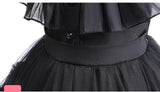 Halloween  Cosplay Costume 0-6-year-old Baby Fashion Hollow lace princess dress carnival girls black evening dress