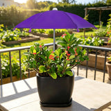 Portable Water Resistant Plant Umbrella, Outdoor Rain Sun Cover for Potted Plants, Garden Protection Canopy for Patio Balcony