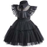 Halloween  Cosplay Costume 0-6-year-old Baby Fashion Hollow lace princess dress carnival girls black evening dress
